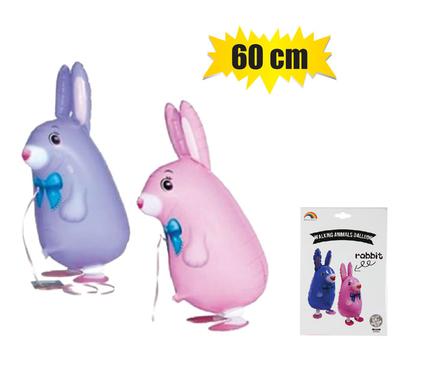 Balloon helium foil walk bunny60cm f-02