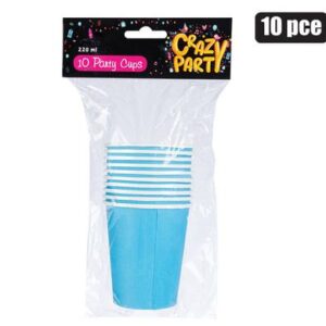 Party cups l/blue 10pc