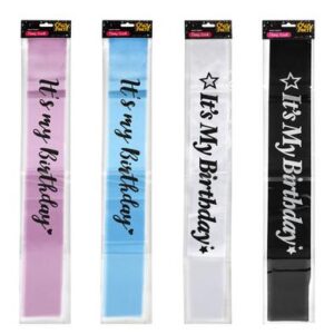 Party sash birthday asstd