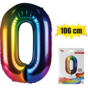 Balloon helium foil rainbow 0 106cm f-04