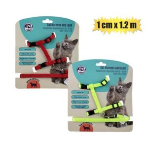Pet cat harness + lead 1.0cmx1.2m