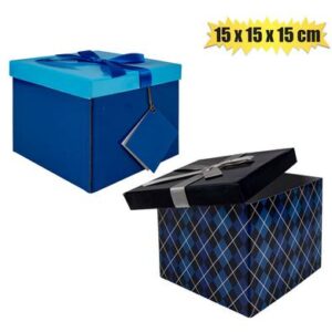 Gift box flat pack 15x15x15cm male/gen