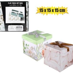 Gift box flat pack 15x15x15cm female/gen