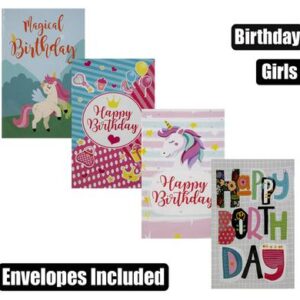 Card & envelope birthday - girl