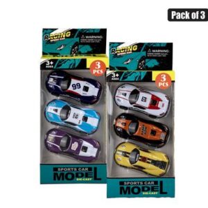 Alloy racer 7cm pack of 3 asstd