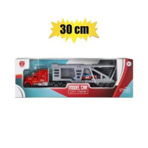 Die cast set truck w/1 racer 30cm