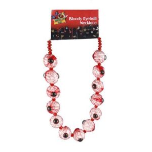 Dress up bloody eyeballs necklace