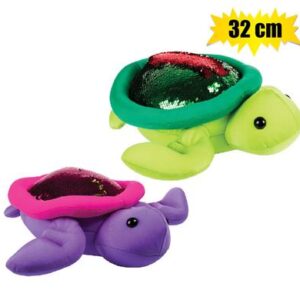 Plush bright tortoise w/foambeads 32cm