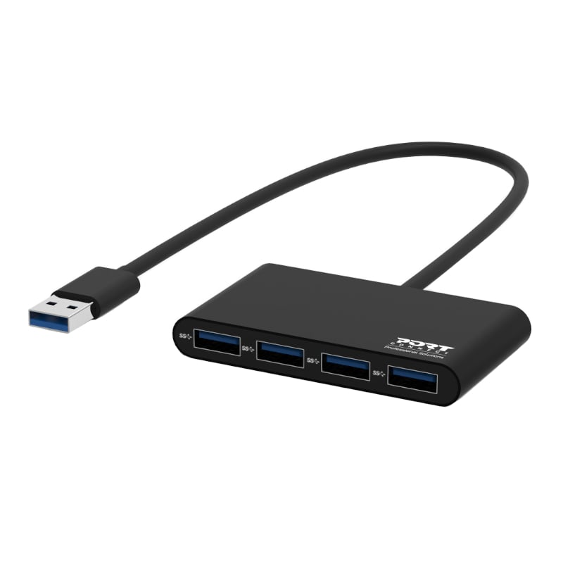 900121_wr_01a Port USB3.0 to 4 x USB3.0 5Gbps 4 Port Hub - Black