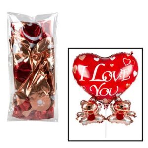 Balloon teddy love air inflated