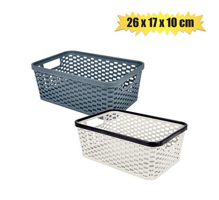 Basket pl honeycomb 26x17x10cm