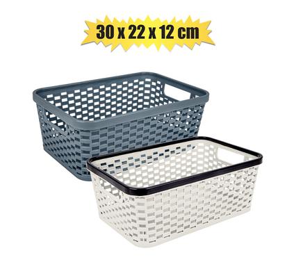 Basket pl honeycomb 30x22x12cm