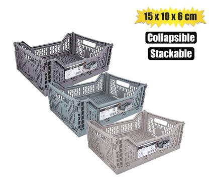 Basket pl collapsible 600ml 15x10x6cm