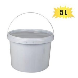 Bucket pl 5l w/lid triple lock