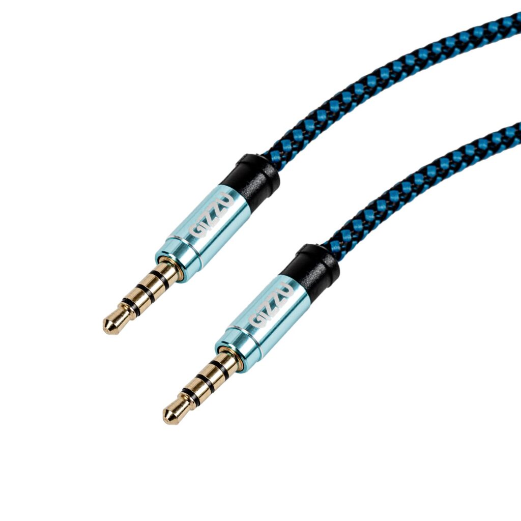 GCP35MM4_wr_01a Gizzu 3.5mm AUX Cable 1.5m - Black/Blue