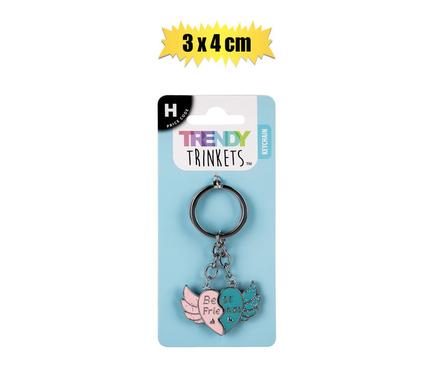 Keychain best friends heart 4 x 3cm