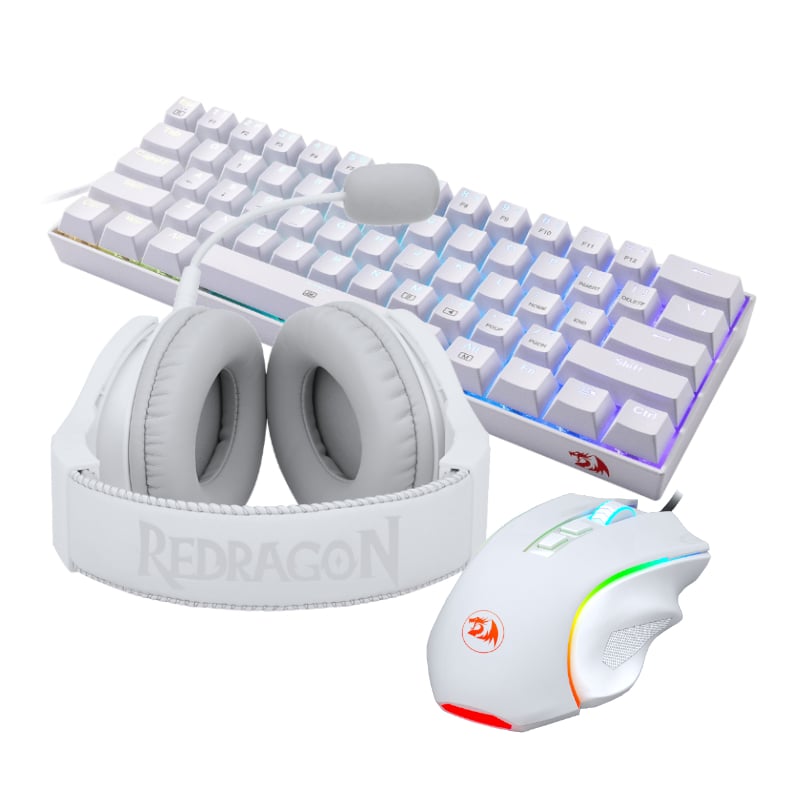 REDRAGON 3IN1 MS|HS|KB WIRED COMBO - WHITE - Image 2